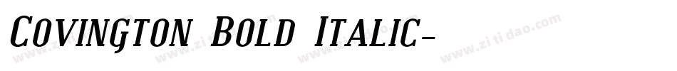 Covington Bold Italic字体转换